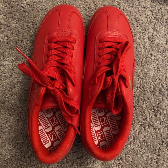 PUMA Roma Basic "Hi Risk Red" Shoe NWOB - Picture 8 of 14